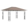 Gazebo with Mosquito Net 13.1'x9.8'x9' Taupe 0.6 oz/ft²