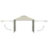 Gazebo with Double Extended Roofs 9.8'x9.8'x9' Cream 0.6 oz/ft²