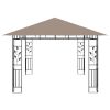 Gazebo with Mosquito Net 13.1'x9.8'x9' Taupe 0.6 oz/ft²