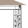 Gazebo with Mosquito Net 19.7'x9.8'x9' Taupe 0.6 oz/ft²