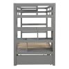 Twin over Twin/King Bunk Bed with Twin Size Trundle