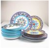 12-piece colorful stoneware dinnerware set (serves 4)