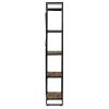 5-Tier Bookcase Solid Mango Wood and Steel 55.1"x11.8"x70.9"
