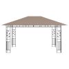 Gazebo with Mosquito Net 13.1'x9.8'x9' Taupe 0.6 oz/ft²