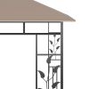 Gazebo with Mosquito Net 9.8'x9.8'x9' Taupe 0.6 oz/ft²