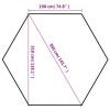 Hexagonal Pop-Up Marquee with 6 Sidewalls Gray 11.8'x10.2'