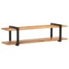 TV Stand 63"x15.7"x15.7" Solid Wood Acacia