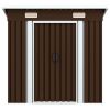 Garden Storage Shed Brown 76.4"x47.6"x71.3" Steel