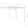 Garden Pergola Antique Brown 19.7'x9.8'x8.2' Iron