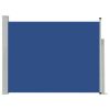 Patio Retractable Side Awning 66.9"x196.9" Blue