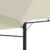 Gazebo with Double Extended Roofs 9.8'x9.8'x9' Cream 0.6 oz/ft²