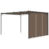Garden Gazebo with Side Curtain 13.1'x9.8'x7.4' Taupe