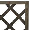 Corner Trellis Gray 19.7"x19.7"x57.1" Solid Firwood