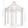 Garden Pavilion Antique Brown 9.8' Iron