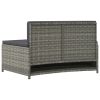 Spa Benches with Cushions 2 pcs Gray Poly Rattan