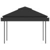 Gazebo with Double Extending Roofs 9.8'x9.8'x9' Anthracite 0.6 oz/ft²