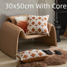 Sofa Cushion Case Bedside Square Pillow Backrest Throw Pillowcase (Option: Ring-30x50cm With Core)