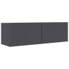 6 Piece TV Cabinet Set Gray Engineered Wood