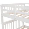 Stairway Full-Over-Full Bunk Bed with Twin size Trundle;  Storage and Guard Rail for Bedroom;  Dorm