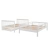 Stairway Full-Over-Full Bunk Bed with Twin size Trundle;  Storage and Guard Rail for Bedroom;  Dorm
