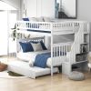 Full over Full Bunk Bed with Trundle and Staircase